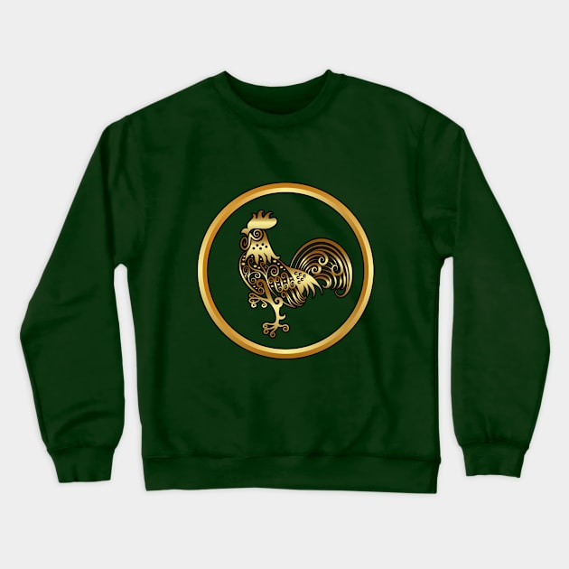 Golden Rooster Crewneck Sweatshirt by tsign703